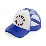 retro elements 112 blue and white trucker hat