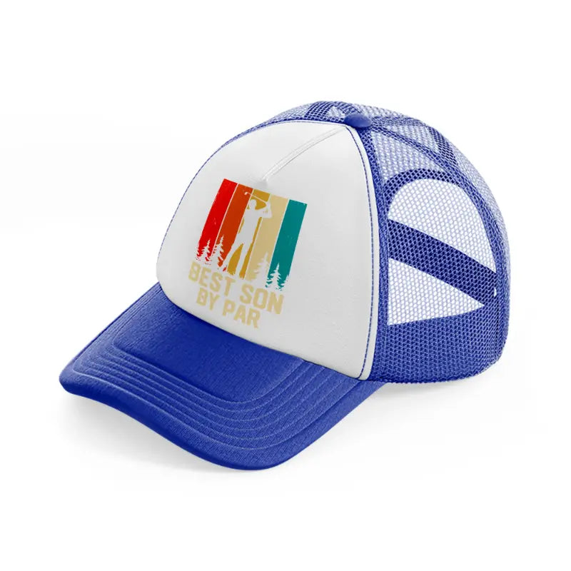 best son by par retro blue and white trucker hat