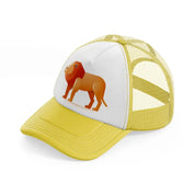 005 lion yellow trucker hat