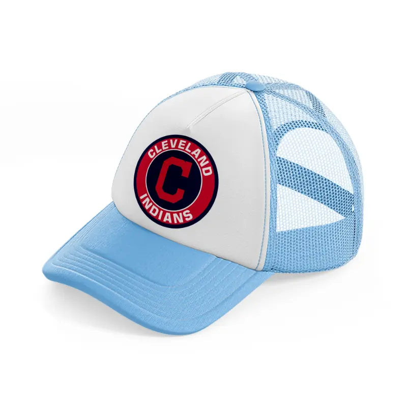 cleveland indians-sky-blue-trucker-hat