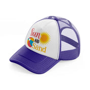 sun and sand-purple-trucker-hat