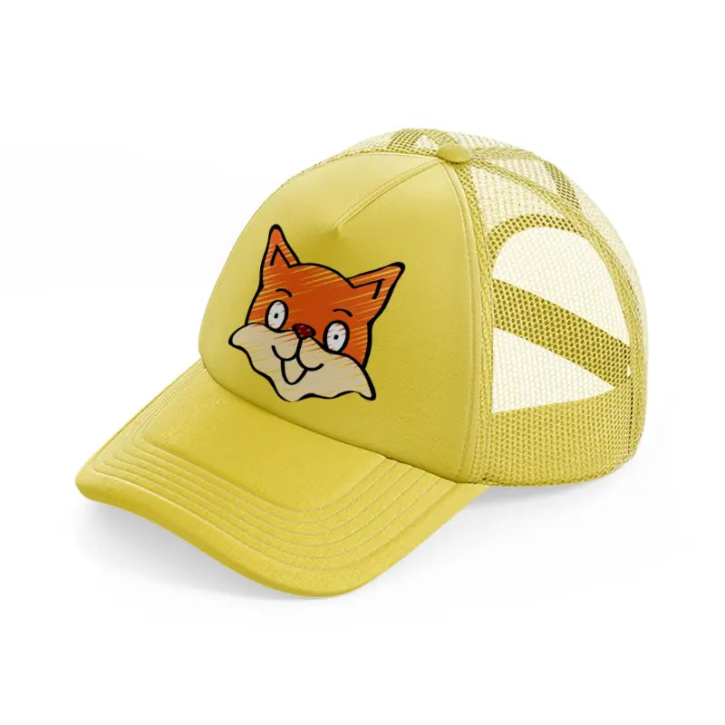 014 fox gold trucker hat