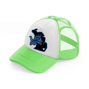 detroit lions supporter-lime-green-trucker-hat