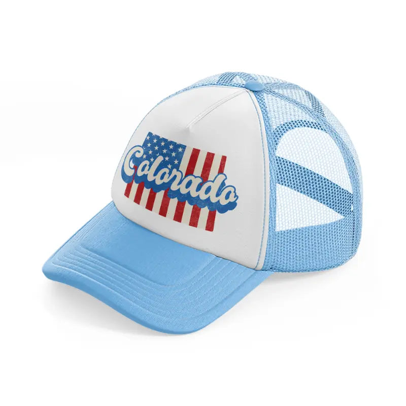 colorado flag sky blue trucker hat