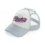 patriots logo-grey-trucker-hat