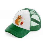 012-book-green-and-white-trucker-hat