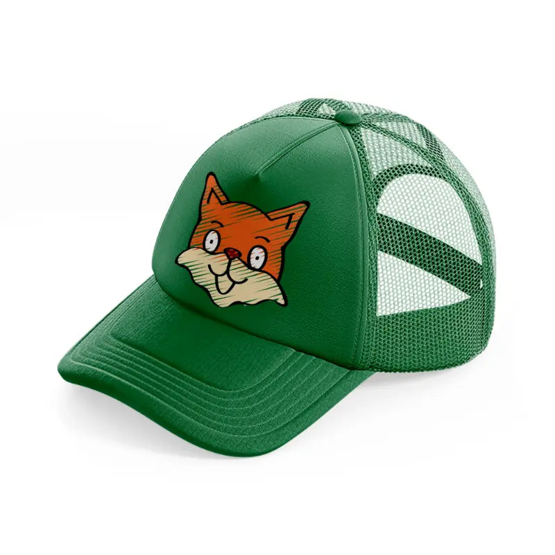 014 fox green trucker hat