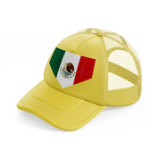 mexican flag batch-gold-trucker-hat