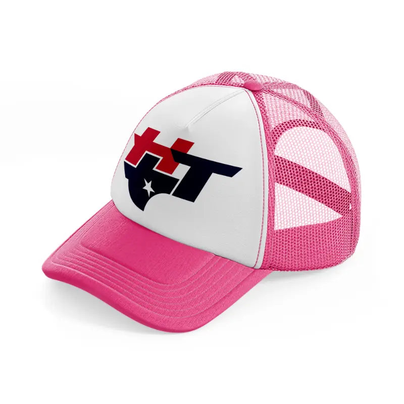houston texans artwork-neon-pink-trucker-hat