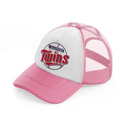 minnesota twins retro-pink-and-white-trucker-hat