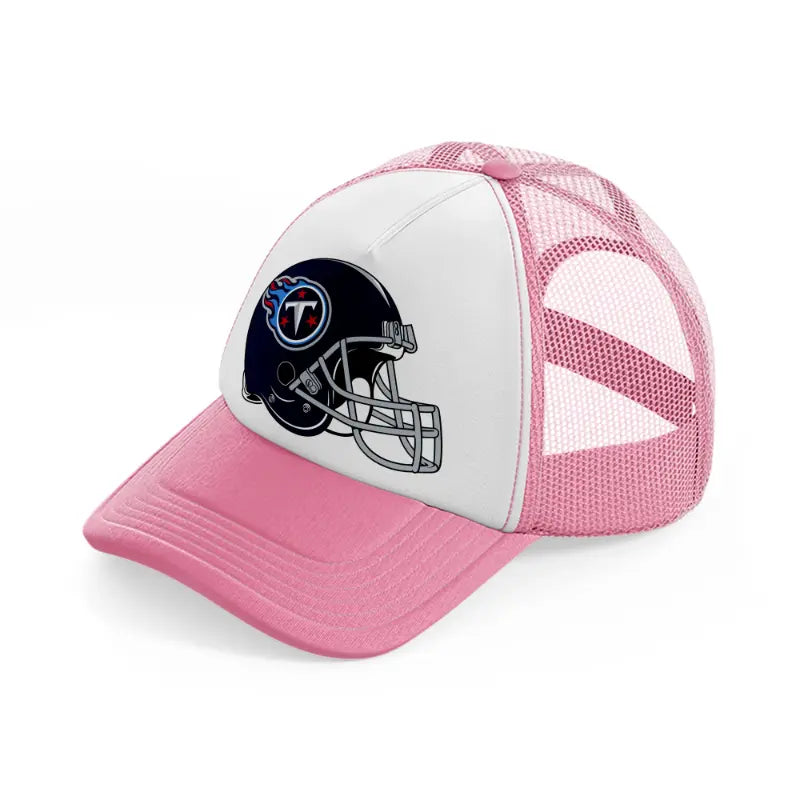 tennessee titans helmet-pink-and-white-trucker-hat