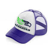 galveston county seahawks-purple-trucker-hat