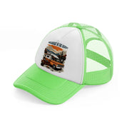 breakfast in the desert lime green trucker hat