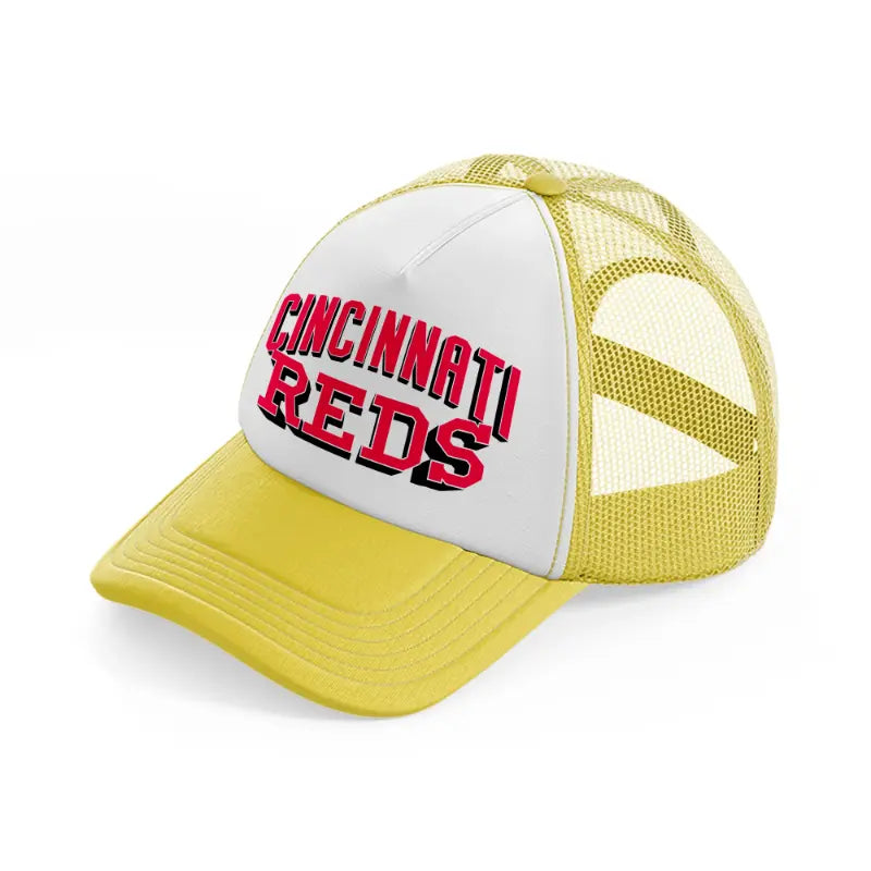cincinnati reds 3d-yellow-trucker-hat