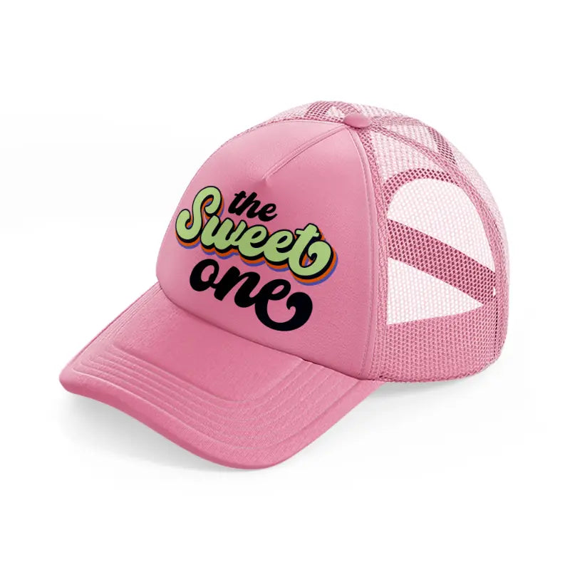 the sweet one-pink-trucker-hat