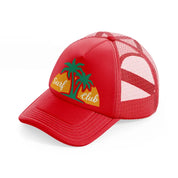 surf club-red-trucker-hat
