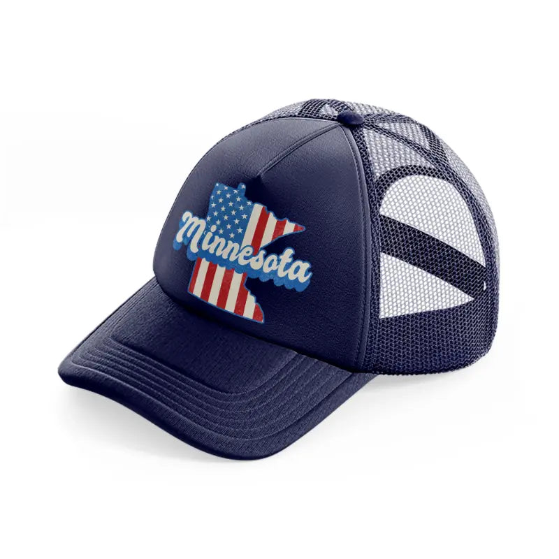 minnesota flag-navy-blue-trucker-hat