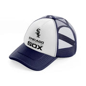 chicago white sox logo-navy-blue-and-white-trucker-hat