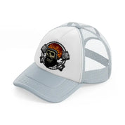 skull fire helmet-grey-trucker-hat