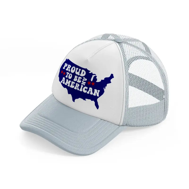 proud to be an american 2-01-grey-trucker-hat