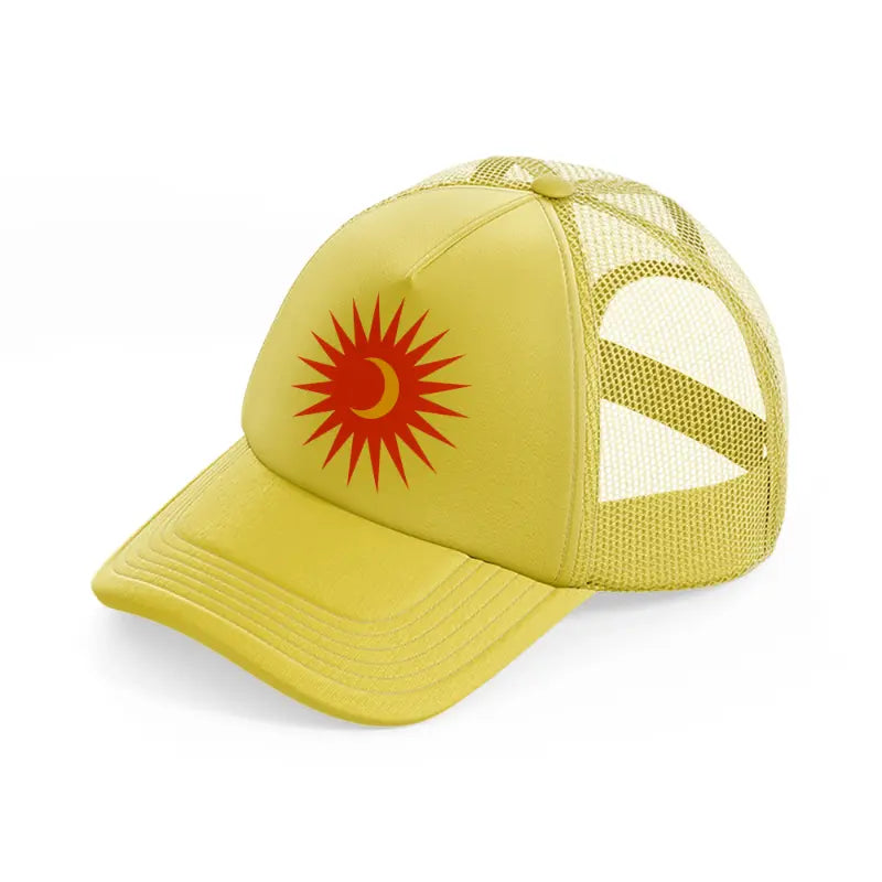 groovy 60s retro clipart transparent 07 gold trucker hat