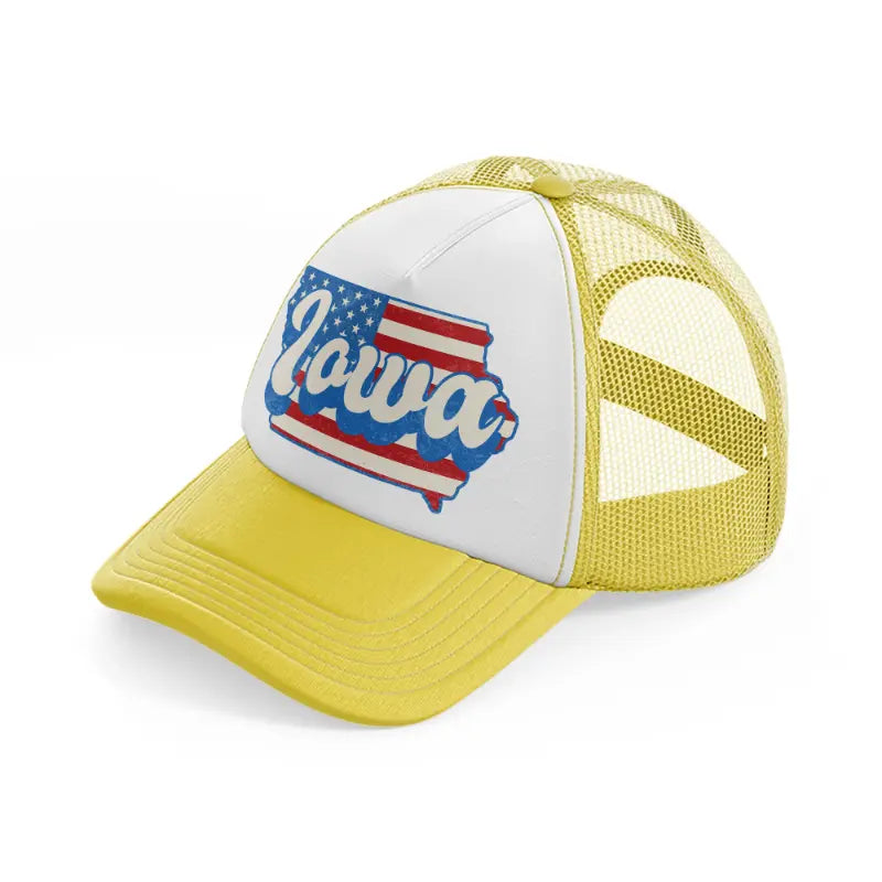 iowa flag yellow trucker hat