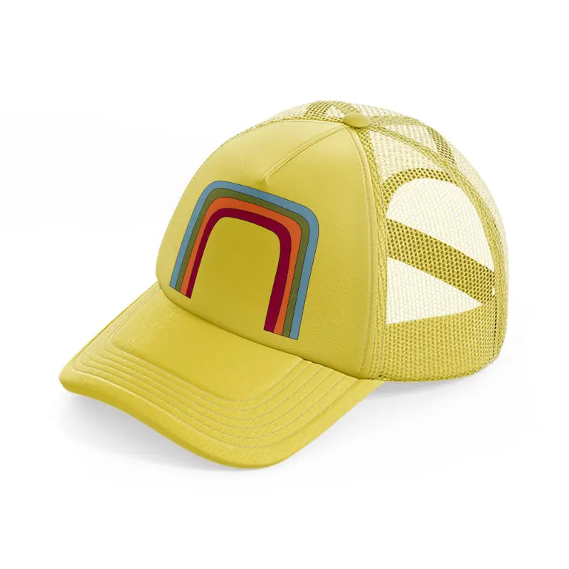 groovy shapes 02 gold trucker hat