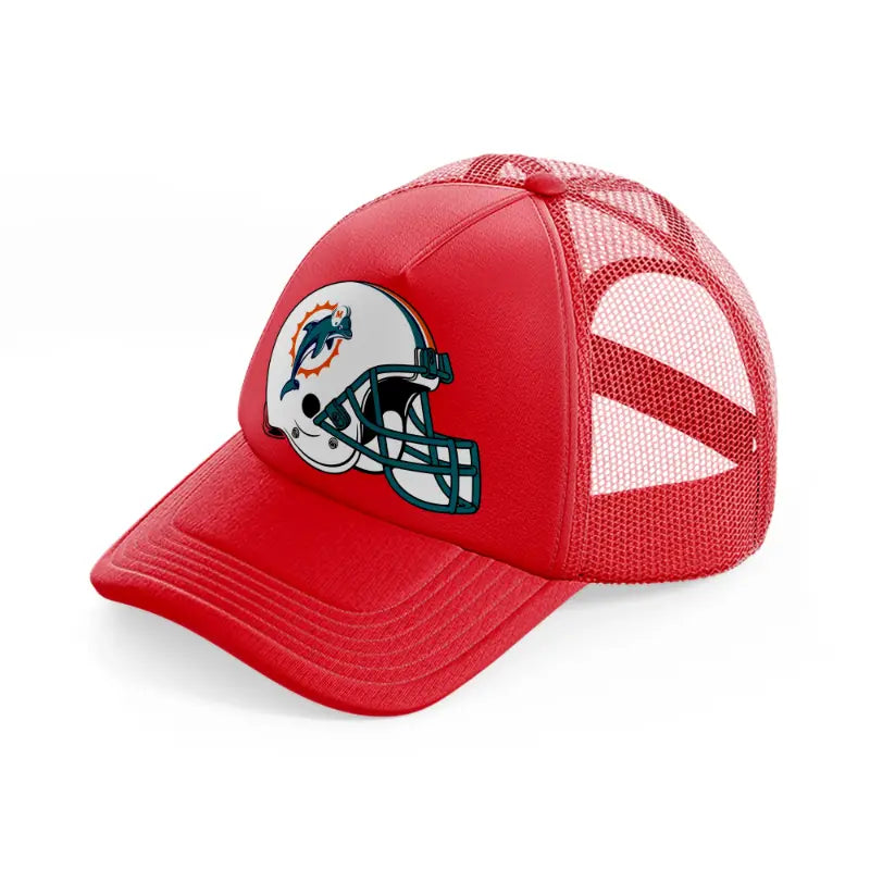 miami dolphins helmet-red-trucker-hat