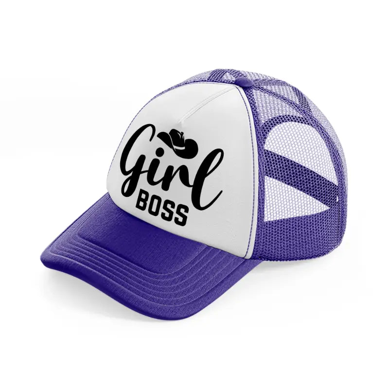 girl boss-purple-trucker-hat