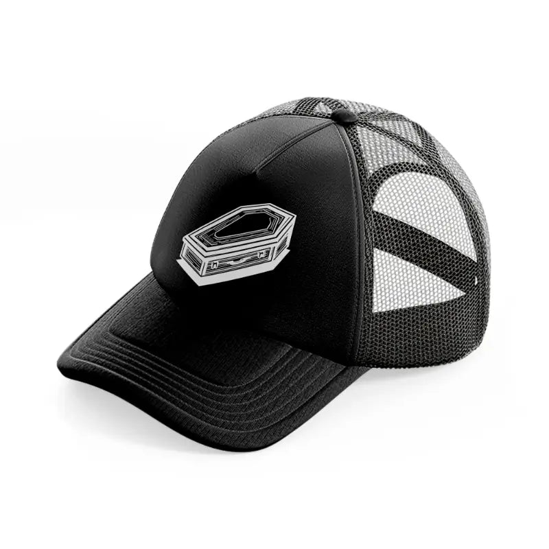 basic casket-black-trucker-hat