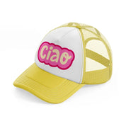 ciao pink-yellow-trucker-hat