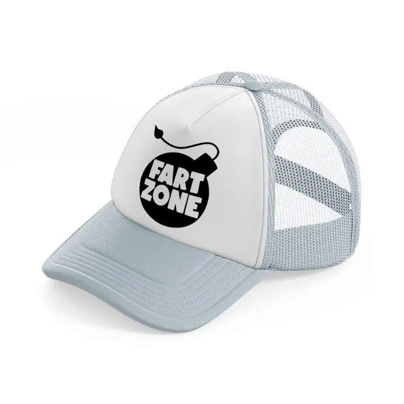 fart zone-grey-trucker-hat