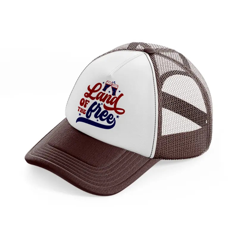 land of the free-brown-trucker-hat