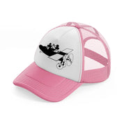 kissing mice-pink-and-white-trucker-hat