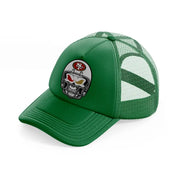 49ers skeleton helmet-green-trucker-hat