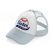sister of the rookie-grey-trucker-hat