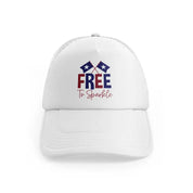 free to sparkle-01-white-trucker-hat