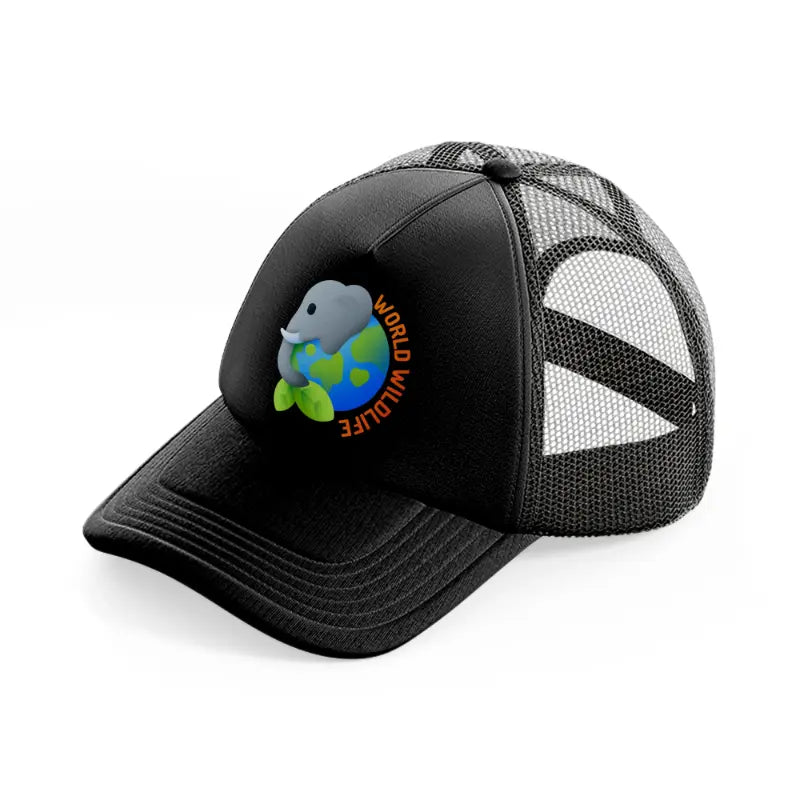 world-wildlife-day-black-trucker-hat