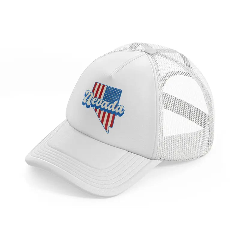 nevada flag-white-trucker-hat