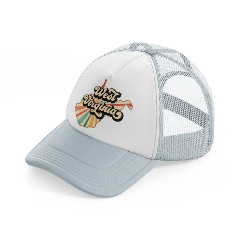 west virginia-grey-trucker-hat