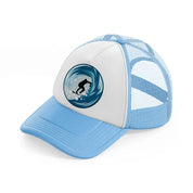 surfing sky blue trucker hat