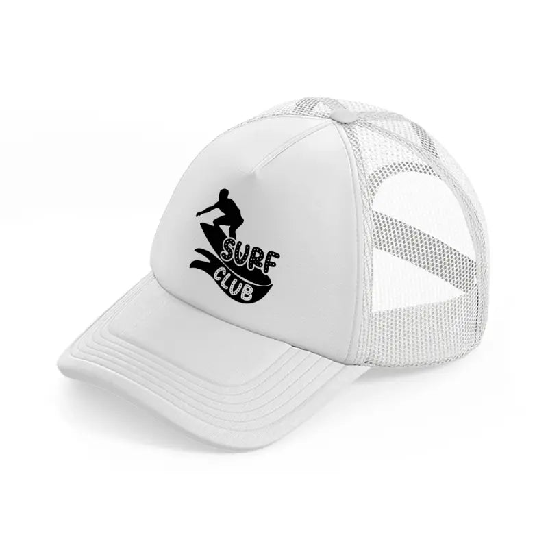 surf club black-white-trucker-hat