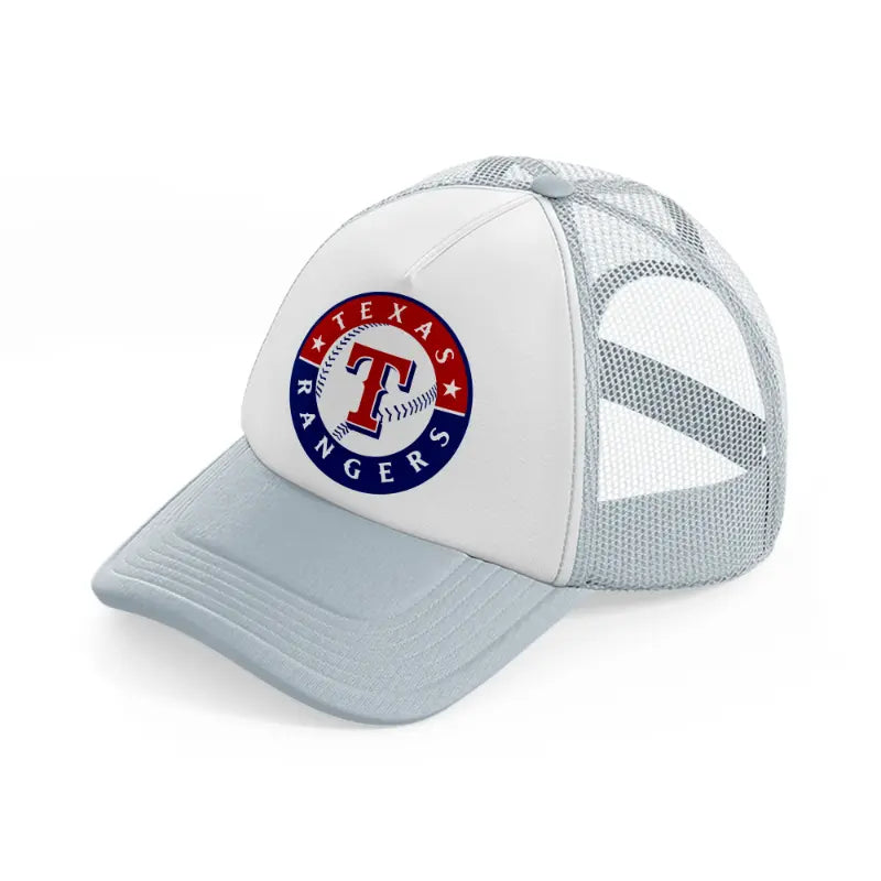 texas rangers badge grey trucker hat