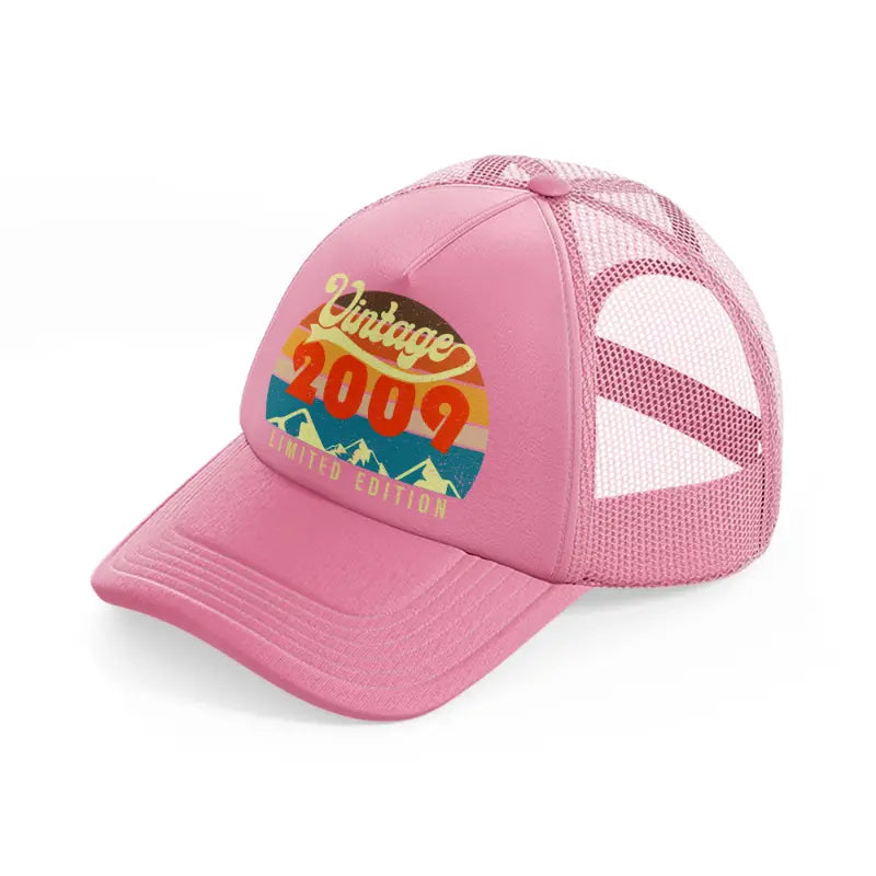 vintage 2009 limited edition-pink-trucker-hat