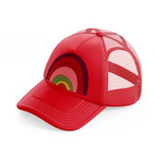 groovy shapes 08 red trucker hat