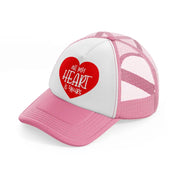 all my heart is yours-pink-and-white-trucker-hat