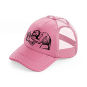 snake head monster pink trucker hat