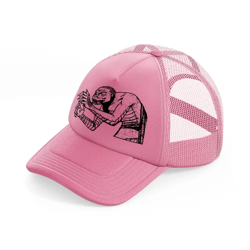 snake head monster-pink-trucker-hat
