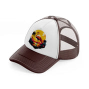 flamingo-brown-trucker-hat