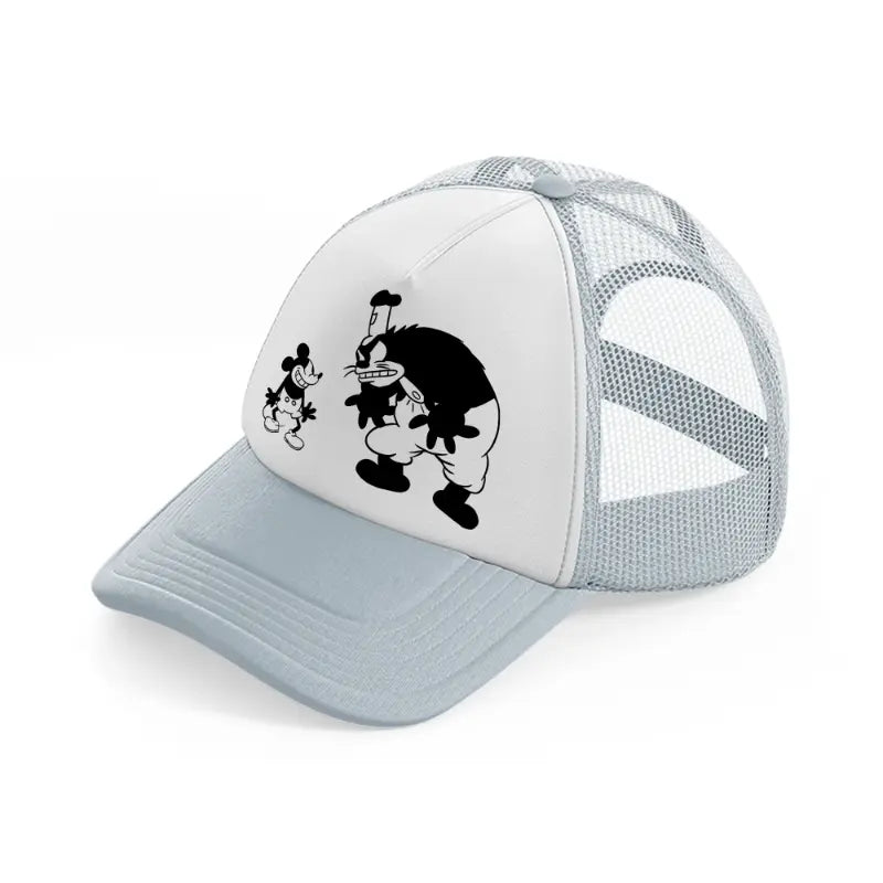 mickey willie smiling-grey-trucker-hat